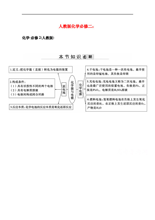 人教版化学必修二：第2章-思维导图【2】(含答案)