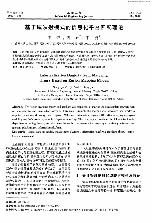 基于域映射模式的信息化平台匹配理论