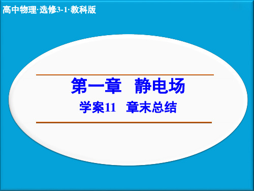 【新步步高】高二物理教科版选修3-1课件第一章  学案11 章末总结