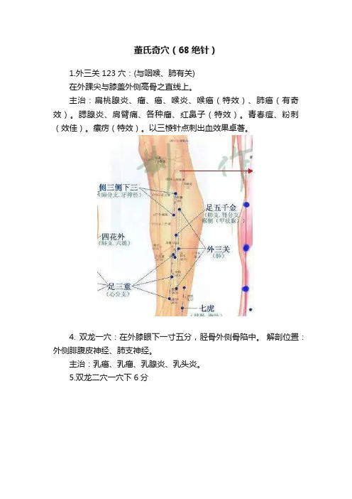 董氏奇穴（68绝针）