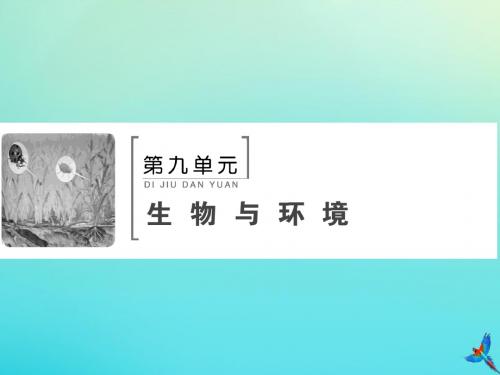 高考生物一轮复习 第31讲 生态环境的保护课件 新人教版