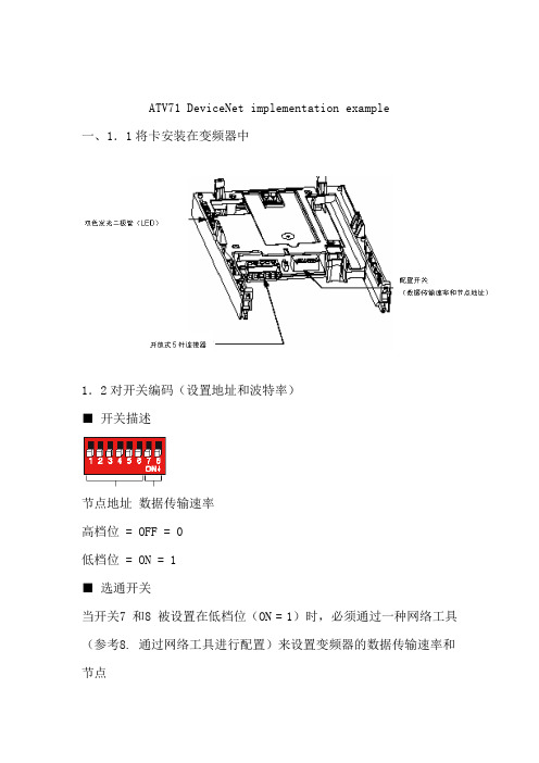 Altivar71 DeviceNet配置