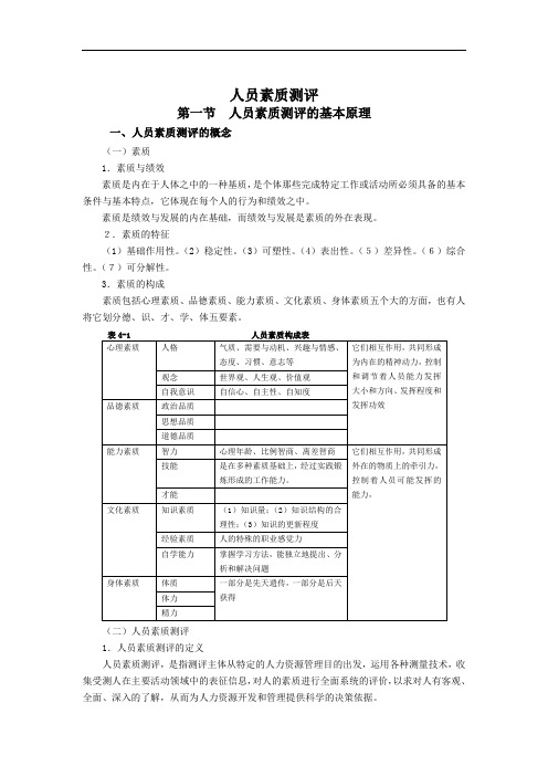 人员素质测评指标体系的构建与实施(13页)