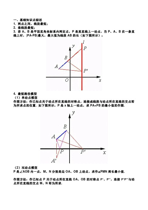 初中数学动点问题中最值、最短路径专项