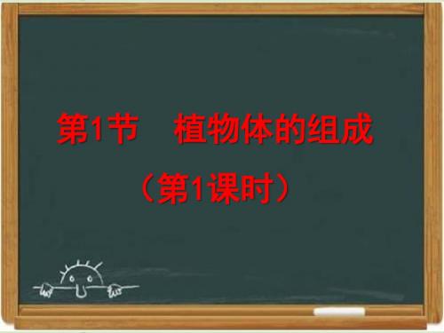 苏科版七年级生物下册《植物体的组成》第1课时课件(1)-新版