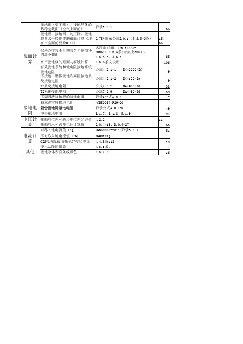 电气接地计算公式