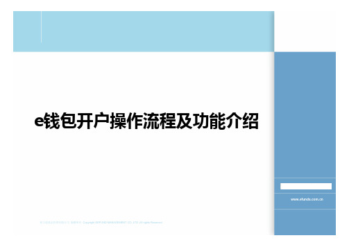 e钱包开户操作流程及功能介绍