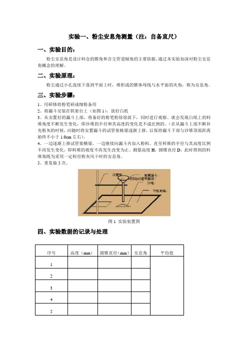 大气污染控制实验及课程设计指导书(1)报告