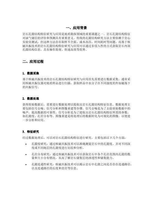 基于核磁共振技术的岩石孔隙结构特征研究与应用