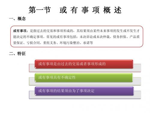 会计准则讲解———或有事项