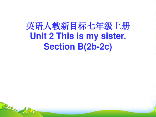 人教版七年级上册第二单元 Section B ( 2b2c) (共44张PPT)