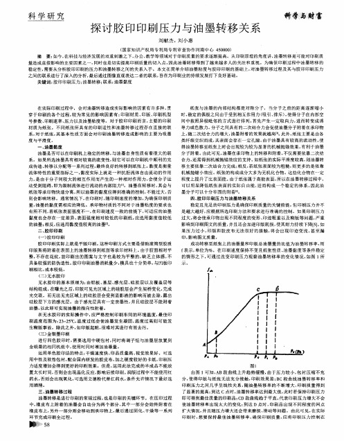 探讨胶印印刷压力与油墨转移关系