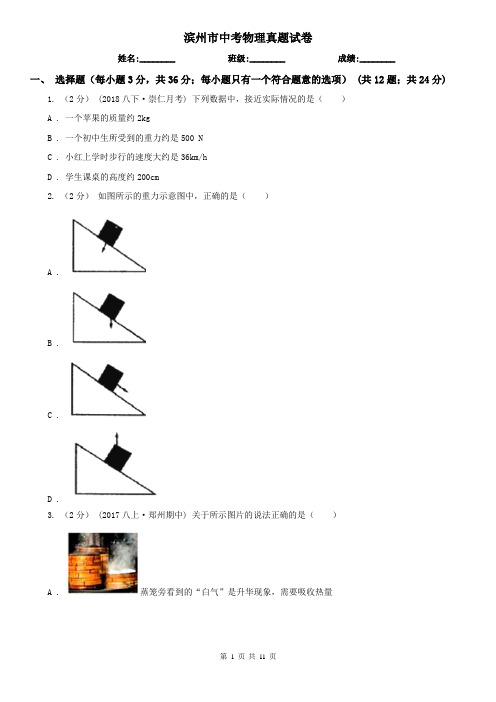 滨州市中考物理真题试卷