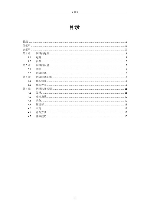 网球课程学习报告