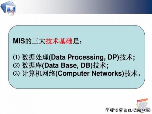 管理信息系统 第三章 管理信息系统的技术基础