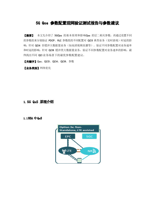 5G优化案例：5G Qos参数配置现网验证参数建议