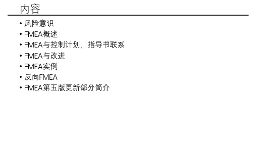 潜在失效模式分析FMEA第五版教材ppt课件