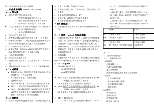 精心整理的广告媒体策划的考试重点