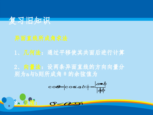 高中数学人教B版选修2-1第三章 3.2.3 直线与平面的夹角 课件(共18张PPT)