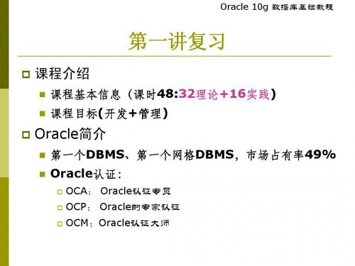 oracle数据库技术_第二讲数据库的创建、启动和关闭