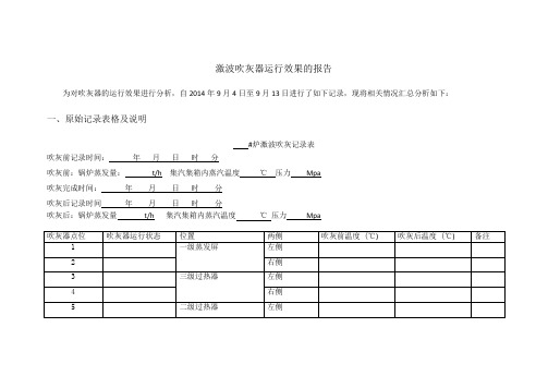 吹灰效果的报告运行分析版