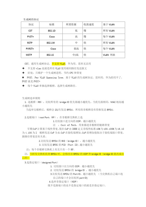 STP生成树工作原理,生成树选举规则