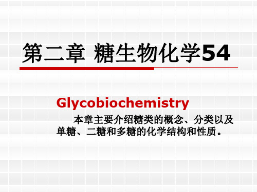 (推荐)《糖类生物化学》PPT课件