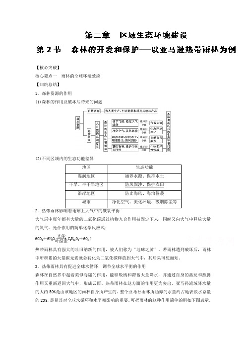 2016-2017学年高二地理同步精品课堂(必修三)专题2.2 森林的开发和保护──以亚马逊热带雨林为例(讲)(