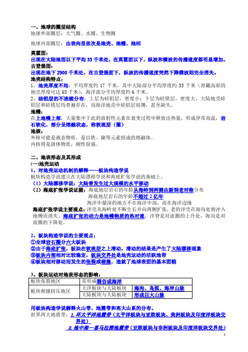 地表形态及其形成