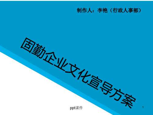 企业文化宣导  ppt课件