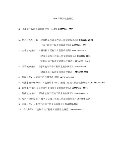 2018年最新验收规范【范本模板】