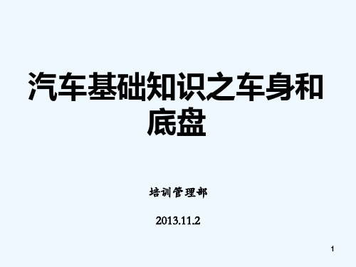 汽车基础知识培训课件---车身底盘