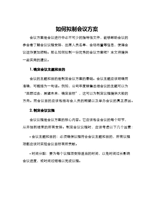 如何拟制会议方案