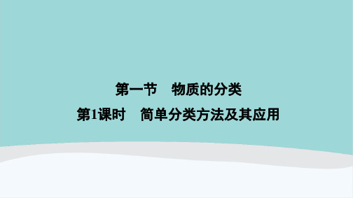 高中化学必修1第二章第一节《物质的分类》PPT课件