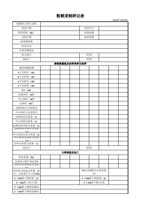 9、粗铜采制样记录表(修改稿)