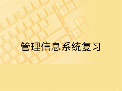 管理信息系统复习资料