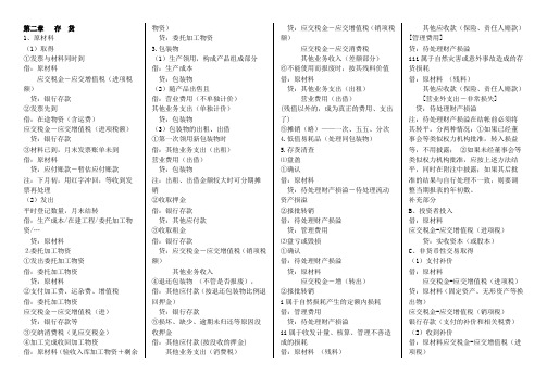 中级财务会计分录大全