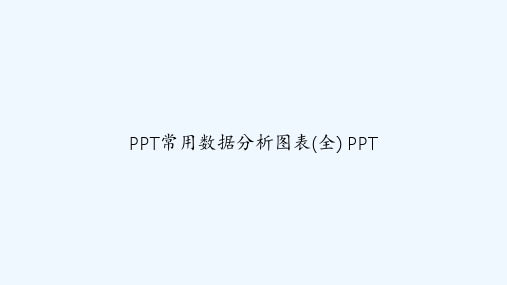 PPT常用数据分析图表(全) PPT