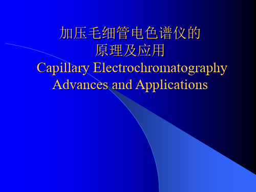 毛细管电色谱的方法原理与应用