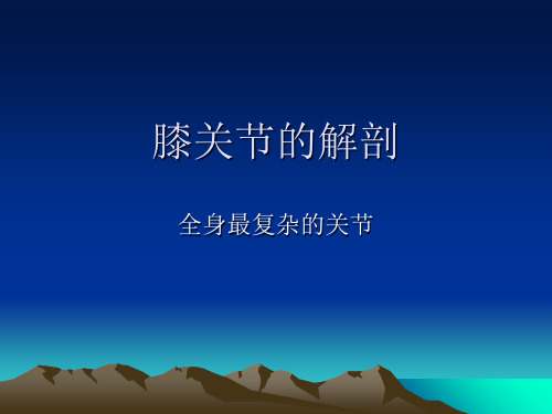 针刀治疗膝关节骨性关节炎——针刀医学课件PPT