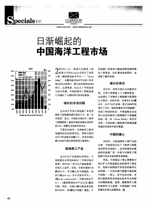 日渐崛起的中国海洋工程市场