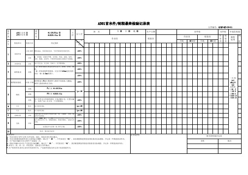 制程检验记录表模板
