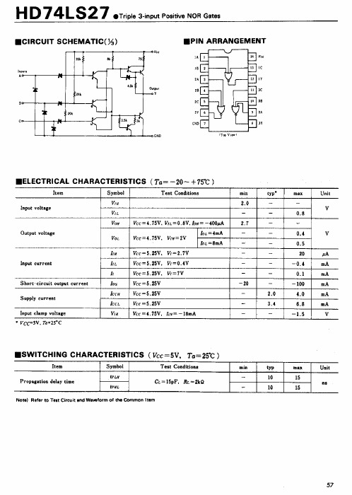 74LS27中文资料