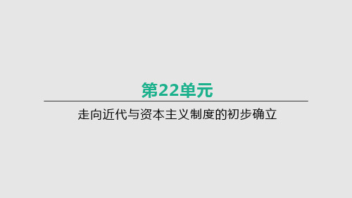 内蒙古包头中考历史一轮复习课件第22单元走向近代与资本主义制度的初步确立课件