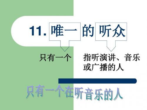 最新人教版小学六年级语文上册《唯一的听众》优质课件