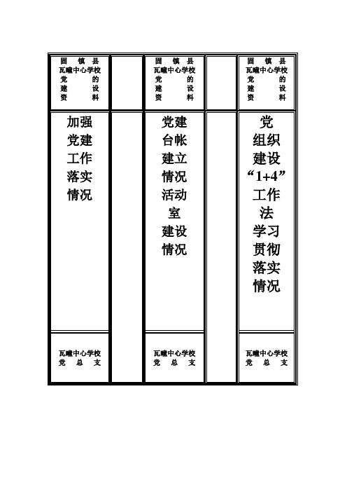 党建档案盒侧面标签