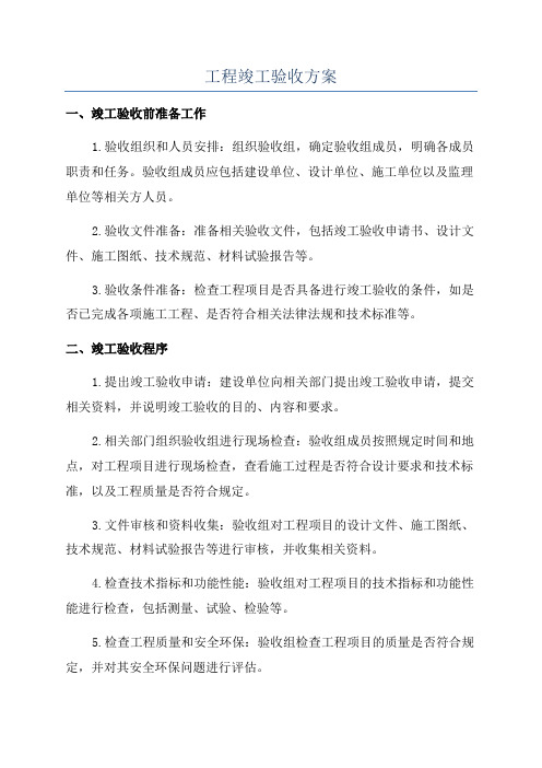 工程竣工验收方案