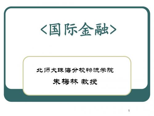 第1章导论(国际金融-北师大,朱梅林)