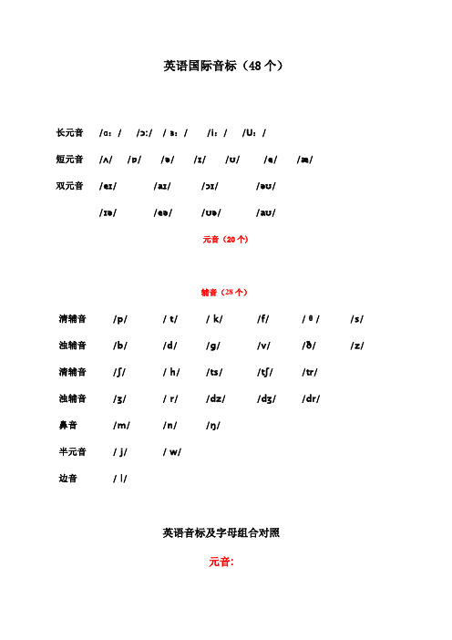 英语国际音标