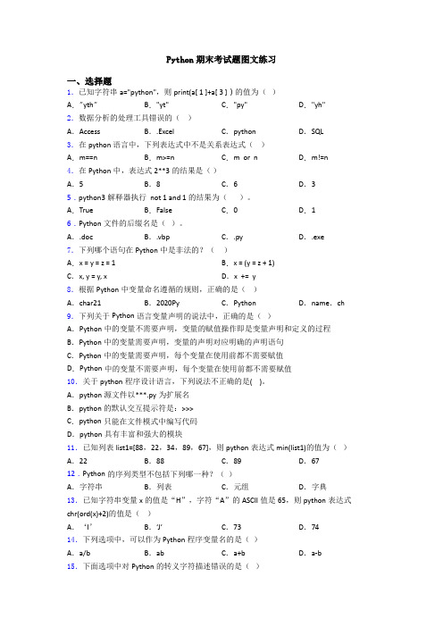 Python期末考试题图文练习